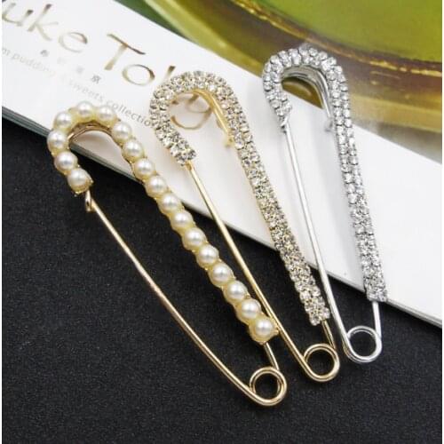 5pcs Stainless Steel Safety Pins Silver Tone Metal Brooch Badge Jewelry Safety Pin Craft Findings Sewing Accessories