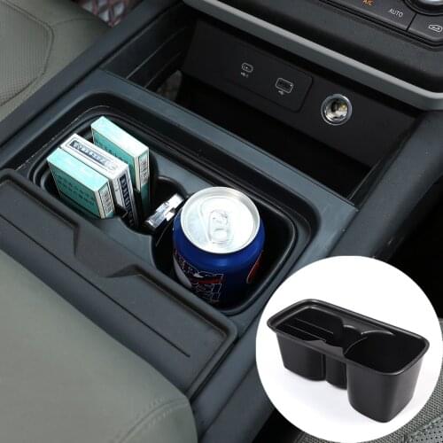 Car Center Console Water Cup Holder Beverage Bottle Holder Coin Tray For Land Rover Defender 90 110 2020-2022 Interior Accessory
