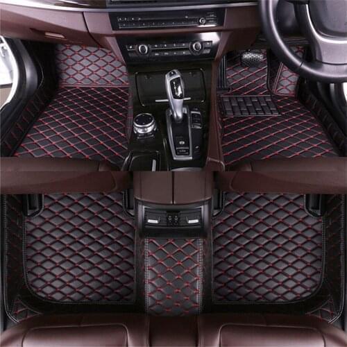 MUCHKEY Custom Car Floor Mats For Acura RL 2006 2007 2008 2009-2010 Luxury Leather Rugs Auto Interior Accessories（Right Driving