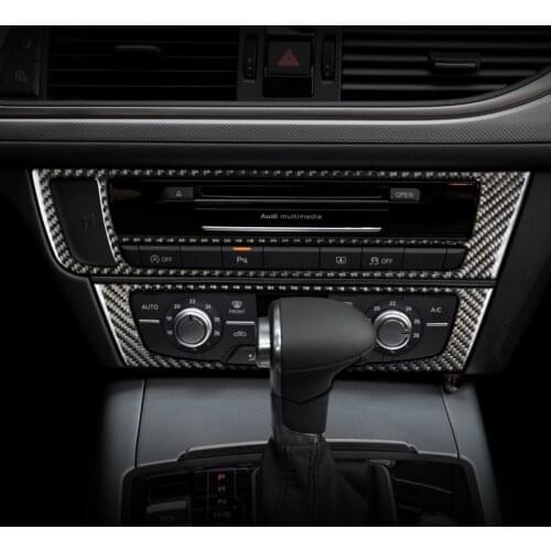 Car Interior Air conditioning CD panel 3D Sticker for Audi a6 c4 c5 c6 c7 4f quattro A7 Accessories Car Styling