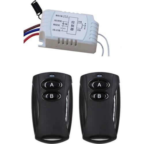 Free Shipping AC220V Wireless Remote Control Switch with Manual Button Receiver and 2pcs Transmitter Smart Home 315MHZ