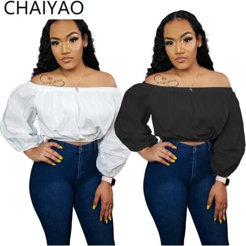 Женские топы и футболки CHAIYAO China At AliExpress