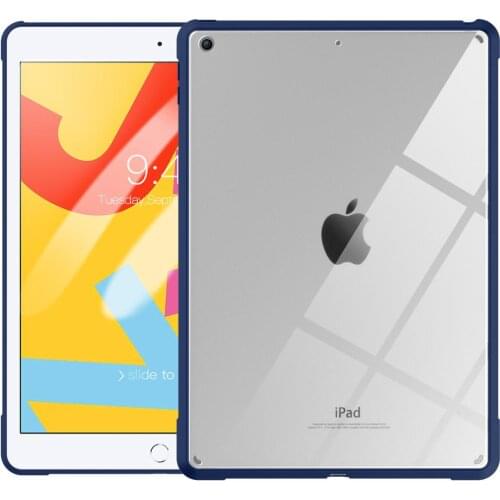 Case for New iPad 7th Generation 10.2" 2019, Ultra Slim Lightweight Premium Shock Absorbant Flexible TPU Air-Pillow Edge Clear