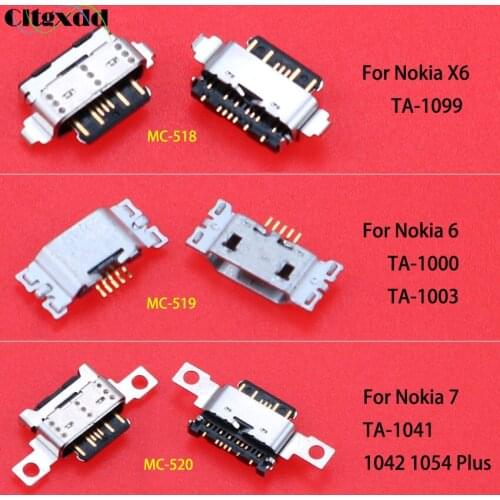 Cltgxdd 1PCS Micro USB Charging Port Connector Charge Jack Socket Plug Dock For Nokia X6 TA-1099 / 6 TA-1000 TA-1003 / 7 TA-1041