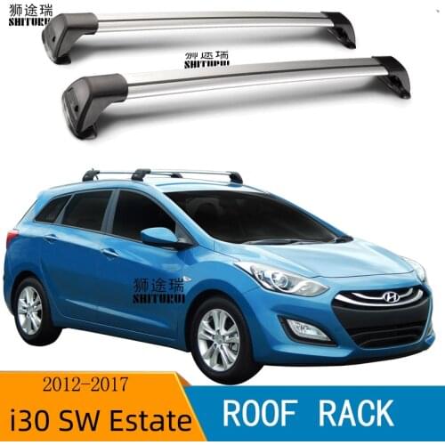 For HYUNDAI i30 I 30 Estate (GD) 2012-2018 Vern ultra quiet truck roof bar car special aluminum alloy belt lock roof rail