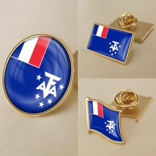 French Southern and Antarctic Lands of France Flag Brooch Badges Lapel Pins