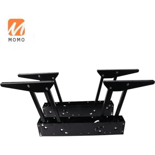 Hardware Fitting Multifunction Furniture Hinge Black Study Desk with Convertible Coffee Table to Dining Table Mechanism