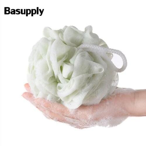 Basupply 2Pcs Bubble Shower Ball Bath Sponge Body Cleaning Mesh Shower Flower Wash Bathroom Accessories Product Randomly Color
