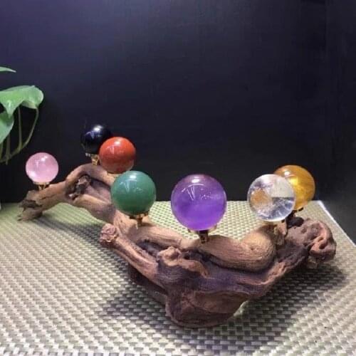 Crystal Ball Bracket Quartz Minerales Gemstone Healing Feng Shui For Home Decoration