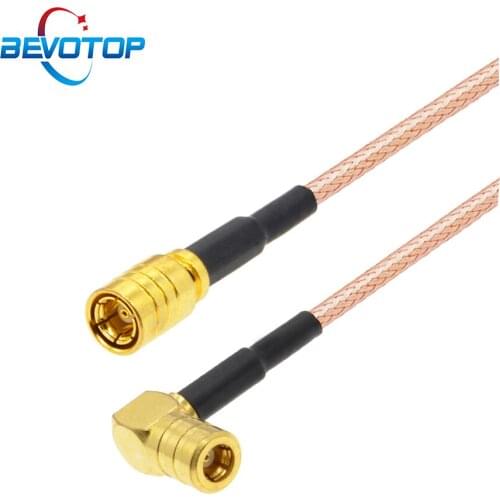 RG316 Cable SMB Female to SMB Female Right Angle 90 Degree 50 Ohm RF Coaxial Cable Satellite Radio Extension Cord Jumper Pigtail