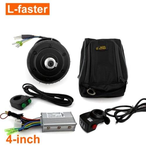 4 Inch 24V 36V 200W Electric Motor Wheel Kit For DIY Kickscooter Thumb Throttle With Power Button Switch LED Indicator Lights