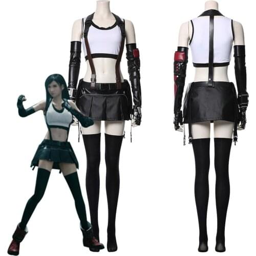 Final Fantasy VII Remake Tifa Lockhart Cosplay Costume Adult Women Full Suit Halloween Costume Custom Made