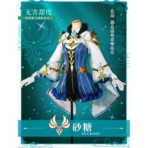 Genshin Impact Sucrose Cosplay Costume Halloween costumes