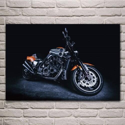 Cool motorcycles speed motors race bike living room home wall art decor wood frame fabric posters prints KD425