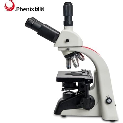 Phenix Microscope PH100-3A41L-A Professional 40X-1600X Trinocular Biological LED Microscope for Laboratory Blood Analaysis
