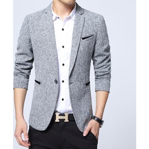 New Fashion Brand men Spring Autumn thin Casual Men Blazer Cotton Slim England Suit Blaser Masculino Male Jacket Blazer Men