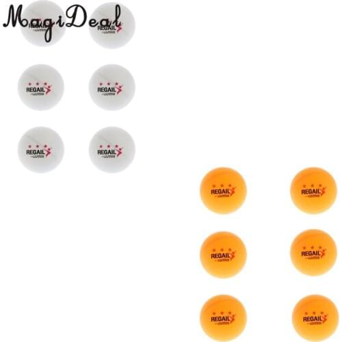 MagiDeal 6 Pieces 3 Star 40mm Standard Table Tennis Balls Training Practice Tournament Play Balls Yellow White