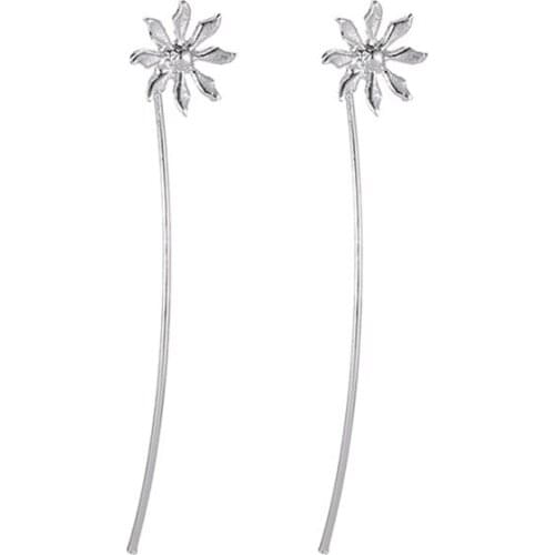 2019 New Long Tassel Earrings Women Anti-allergy Zircon Flower Bee Earrings Fine Jewelry Gift Female