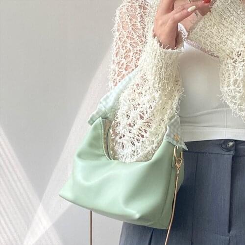 New Fashion Womens Magnetic Wrist Bag for 2021 Solid Pu Leather Folded Portable Belt Females Stylish Mini Chain Top-handbag