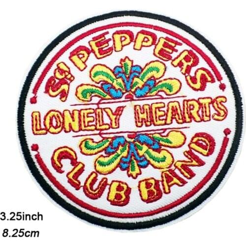 Lonely Hearts Music Band Themes Iron On Embroidered Clothes Patch For Clothing Stickers Garment Apparel Accessories