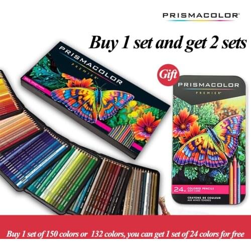 PRISMACOLOR Art Oily Colored Pencils 24/48/72/132/150 Colors Lapis de cor Wood Colored Pencils for Artist Sketch School Supplies
