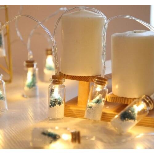 Wishing Bottle Led String Lights Christmas Decoration Battery Charged Drifting Bottle Festoon Led Light Christmas Tree Decor