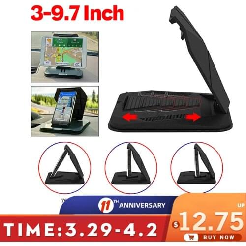 Universal 3-9.7 Inch Car Dashboard Cell Phone Holder Anti-Slip GPS Mount Bracket Cell Phone Holder For Large Car Truck