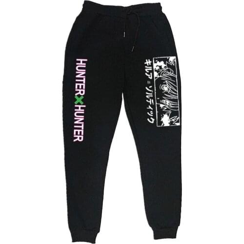 Japan Anime Hunter x Hunter Print pants Mens Sweatpants Joggers Lounge Pants Pockets Outdoor Hiking Running Trousers Sweatpants