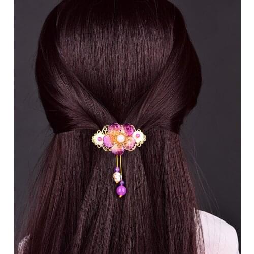 Exclusive Design Personality Color Retaining Copper Coloured Glaze Hairpins Temperamental Fairy Chinese Ancient Court Headwear