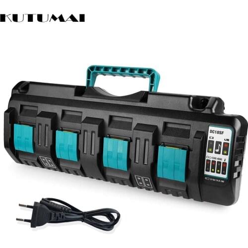 Li-Ion Battery Charger For MAKITA 14.4V 18V DC18RF BL1430 BL1820 BL1830 BL1850 Rechargeable Lithium Battery Charger EU US AU UK