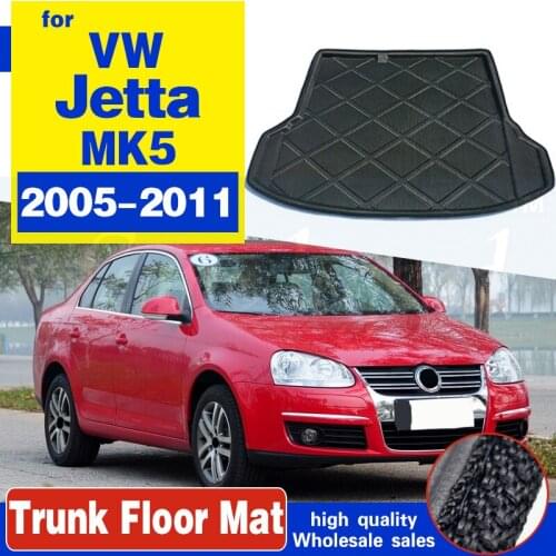 For VW Jetta Sedan 4-dr MK5 2005-2011 Boot Mat Rear Trunk Liner Cargo Floor Tray Carpet Mud Pad Guard Protector Accessories