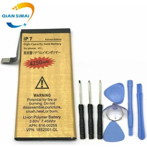 1PCS For iPhone 7 7G High Capacity Gold Li-ion Polymer Internal Battery + Screwdriver Tools