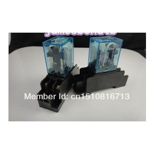 10set 24 DC Coil Power Relay MY2NJ HH52P-L 8PIN 5A With PYF08A Socket Base