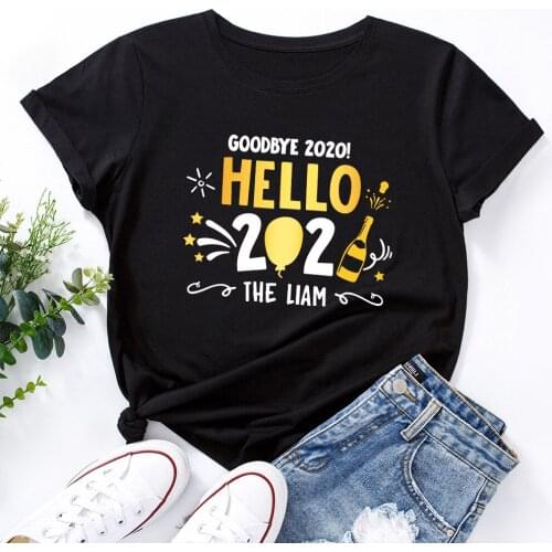 100% Cotton Summer Cartoon Letter New Hello 2021 Womens T-shirt O-Neck Harajuku Top Casual Female T shirt Oversized Size S-5XL