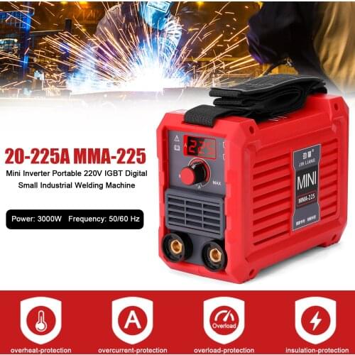 20-225A MMA-225 Electric Welding Machine Household Mini Inverter Portable 220V IGBT Digital Small Industrial Welding Machine