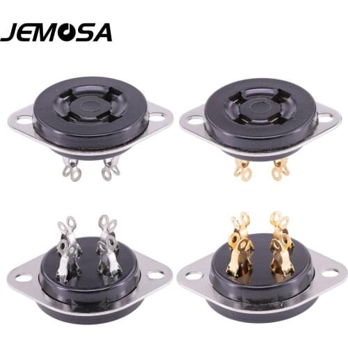 2PCS 4Pins Tube Socket GZS4-F Electronic Tube Socket For 2A3 300B FU-811 274A 572B Tube Bakelite Socket Vacuum Tube Free Shippin