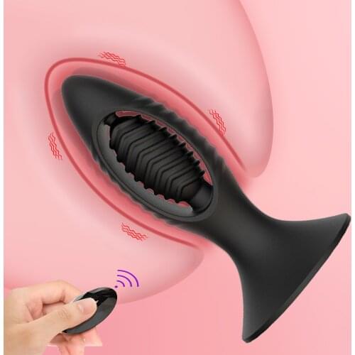 Remote Control Anal Plug Bead Butt Plug Male prostate Massager Vibrator Sex Toys For Men Suction Cup Dildo Vibrator For Women