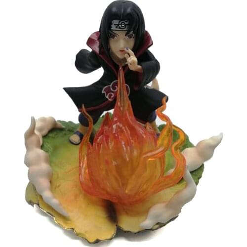 Naruto Anime Animation GK Uchiha Itachi Weasel Fireball Statue Gifted Decoration Collectible Model Toy Figurine Doll Gift Figma