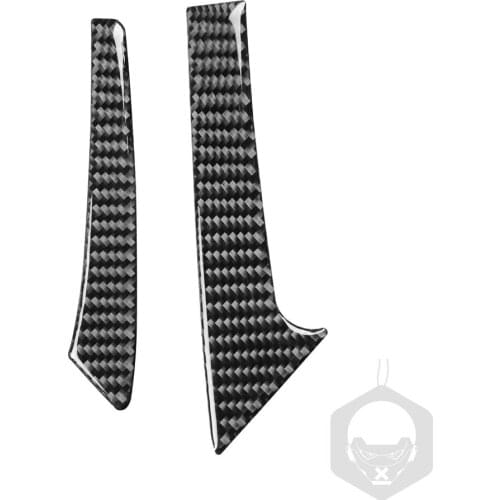 Car Carbon Fiber Center Central Handle Panel Sticker Trim For Corvette C7 2014-2019