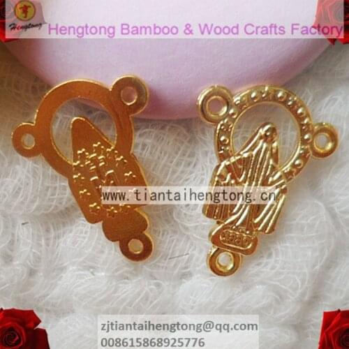Free ship 100pcs/lot golden color metal rosary centerpiece16x20mm rosary centerpieces,centre piece, rosary part