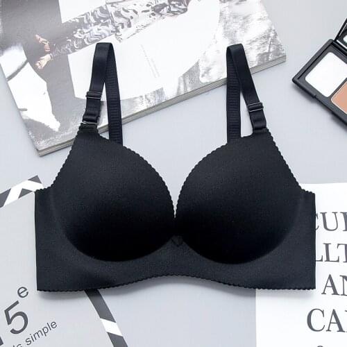 Big size Seamless Bra double size super Push Up bra Intimates Female Underwear Sexy AB Cup one piece gather breast Bra For Women