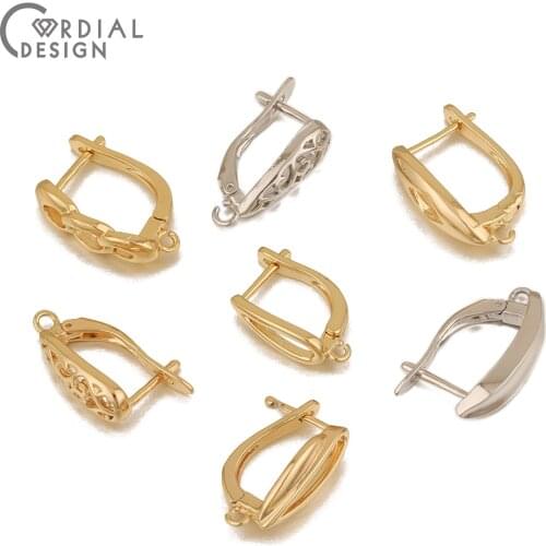 Cordial Design 6Pcs Earrings Hooks/Hand Made/Copper Ear Clip/Genuine Gold Plating/DIY Making/Jewelry Findings & Components
