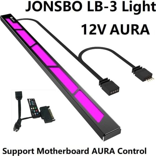 LB-3 RGB light Aluminum shell With magnetic attraction Support 12V AURA color strip With manual control light bar