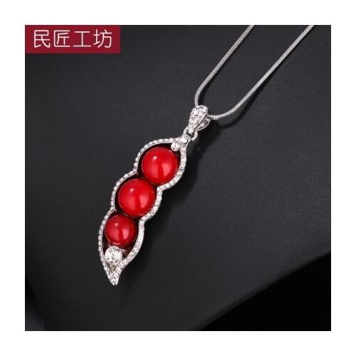 Peanut sweater chain long 2020 new necklace in autumn and winter with titanium steel fashion simple Pendant