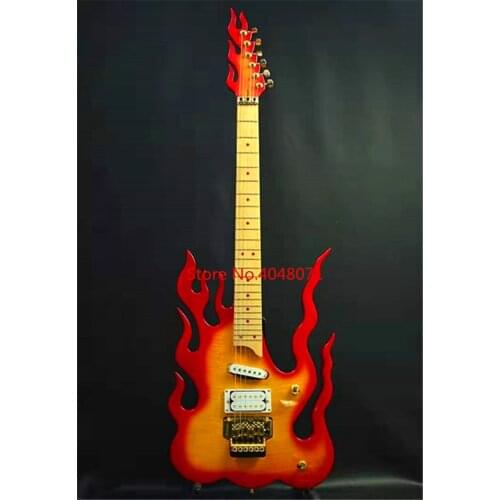 Freight-free electric guitar, 24-item double-shake, flame guitar