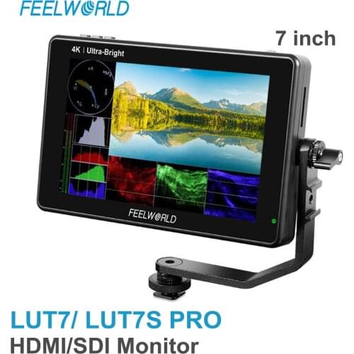 FEELWORLD LUT7 LUT7S PRO 7 Inch on Camera DSLR Field Monitor 4K HDMI SDI 3D LUTs Touch Screen 1920*1200 IPS FHD 2200NIT Monitor
