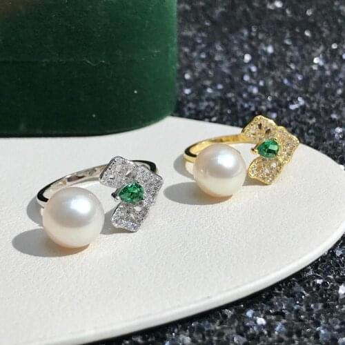 Hot Office Lady 925 Sterling Silver Adjustable Ring Settings Findings Mountings Parts for Pearl Corals Jade Crystal, 5pcs/lot