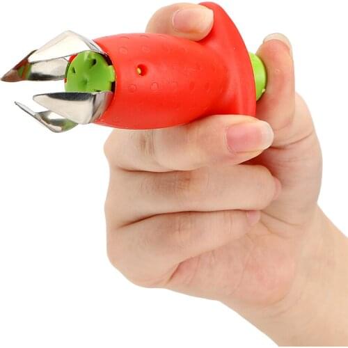 HOOMIN Strawberry Huller Tomato Stalks Portable Kitchen Tool Cherry Pitters Fruit Vegetable Leaf Stem Remover Gadget Knife