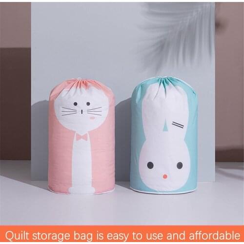 Household large-capacity quilt storage bag clothes packaging bag beam mouth moisture-proof quilt packing and finishing bag