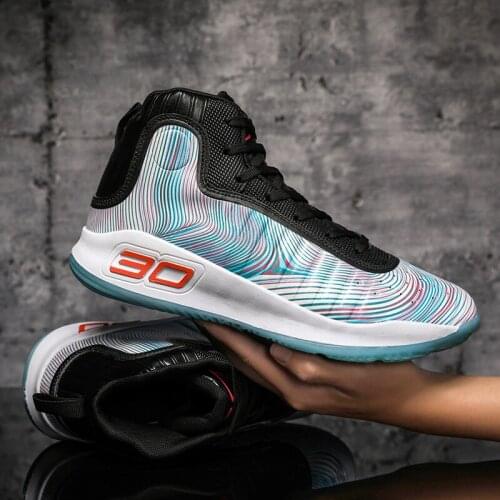 High Quality Mens Basketball Shoes Fashion High Top Sneakers Women Sport Shoes Lace Up Athletic Wear Men Comfortable Breathable